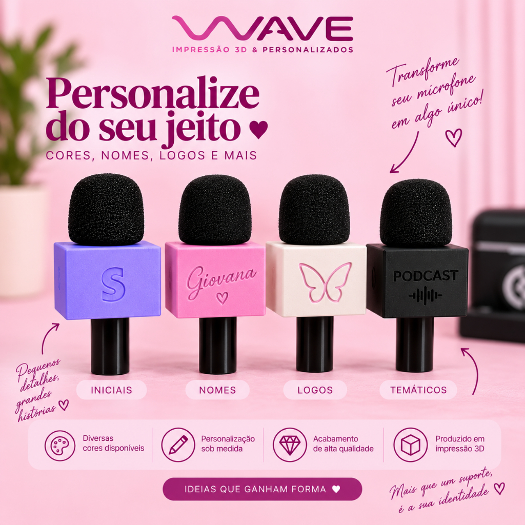 Mini Adaptador para Microfone Hollyland Lark M2 e A1 | Encaixe Personalizado para Lapela