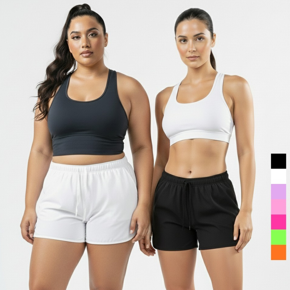 Short Tactel Liso Soltinho Confortável Ideal Para Praia Piscina Caminhada Passeio