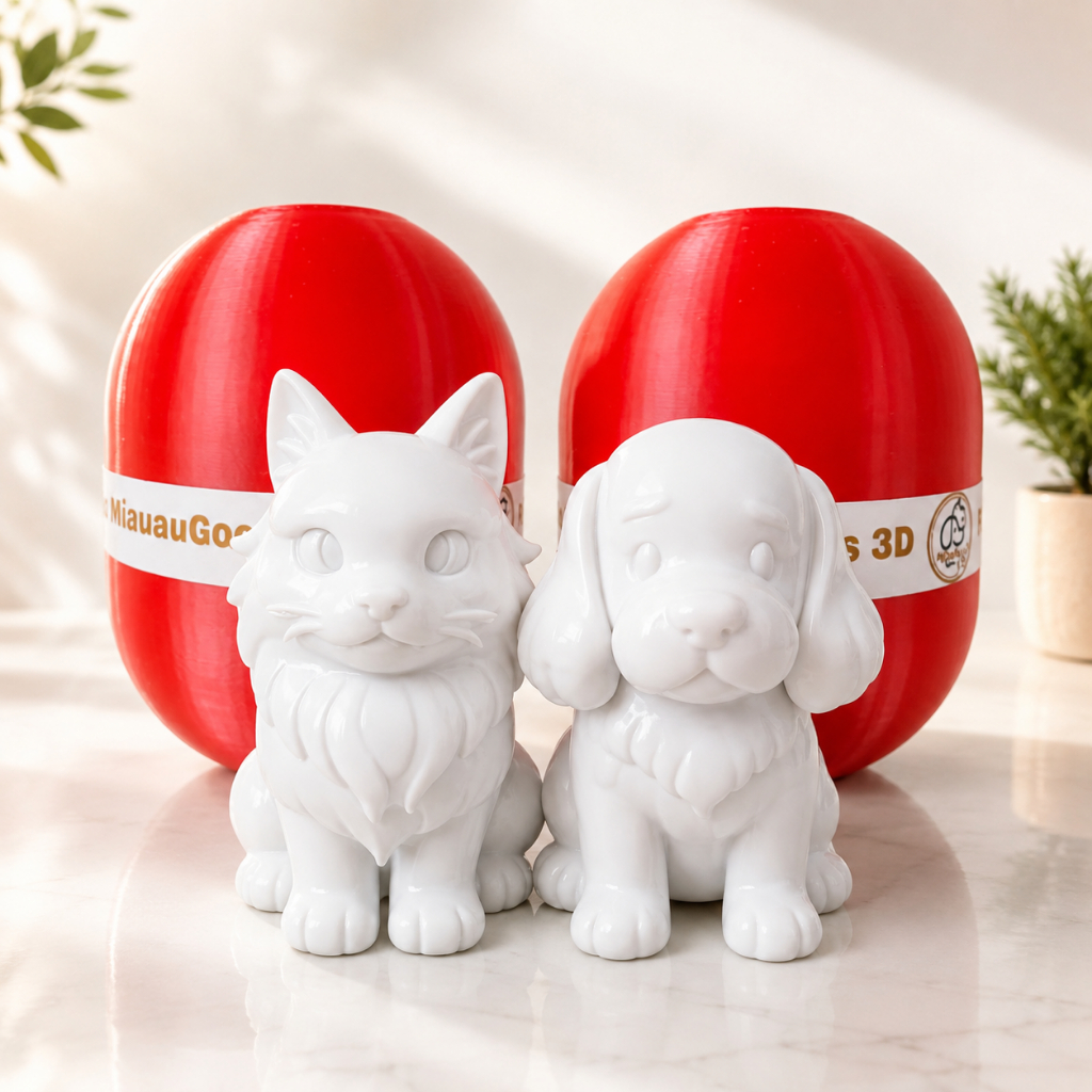 Presente Miniaturas Pets 3D e Brinquedo de Pintar - MiauauGoods 3D - Escolha seu Cachorrro e Gato