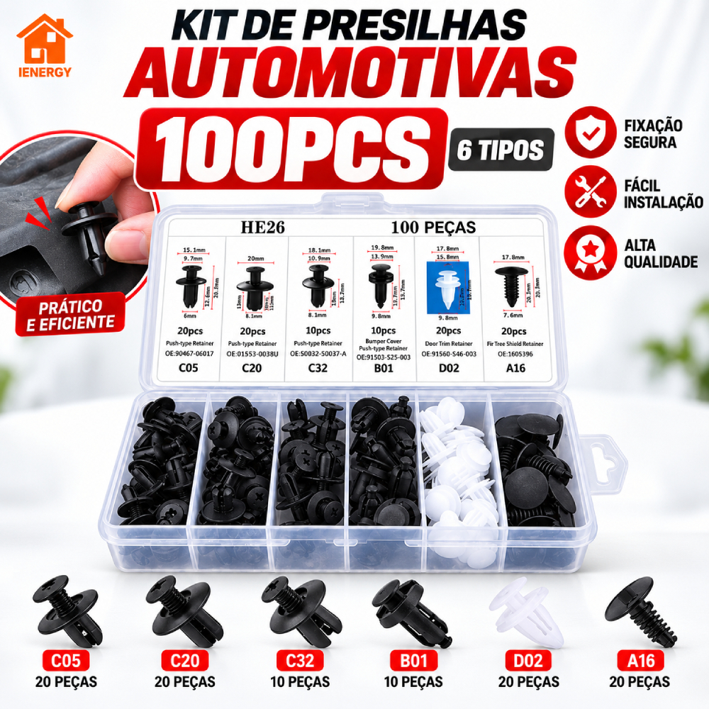 100 Pcs auto fastener Clipe Mista Corpo Do Carro push Pino Retentor rivet stops Guarnição Da Porta Painel kit