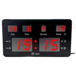 Relógio Parede Mesa Led Digital Calendário Termômetro L15