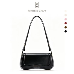 ROMANTIC CROWN Bolsa Feminina Pequena de Ombro Impermeável, Mini Tiracolo de Couro para Trabalho e Festa