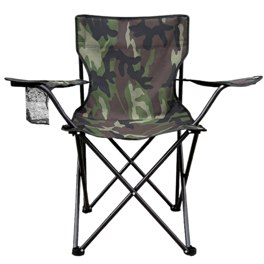 Cadeira Dobrável Cor Camuflada Acampamento Pesca Praia Atividade Ar Livre Com Bolsa Camping Pesca