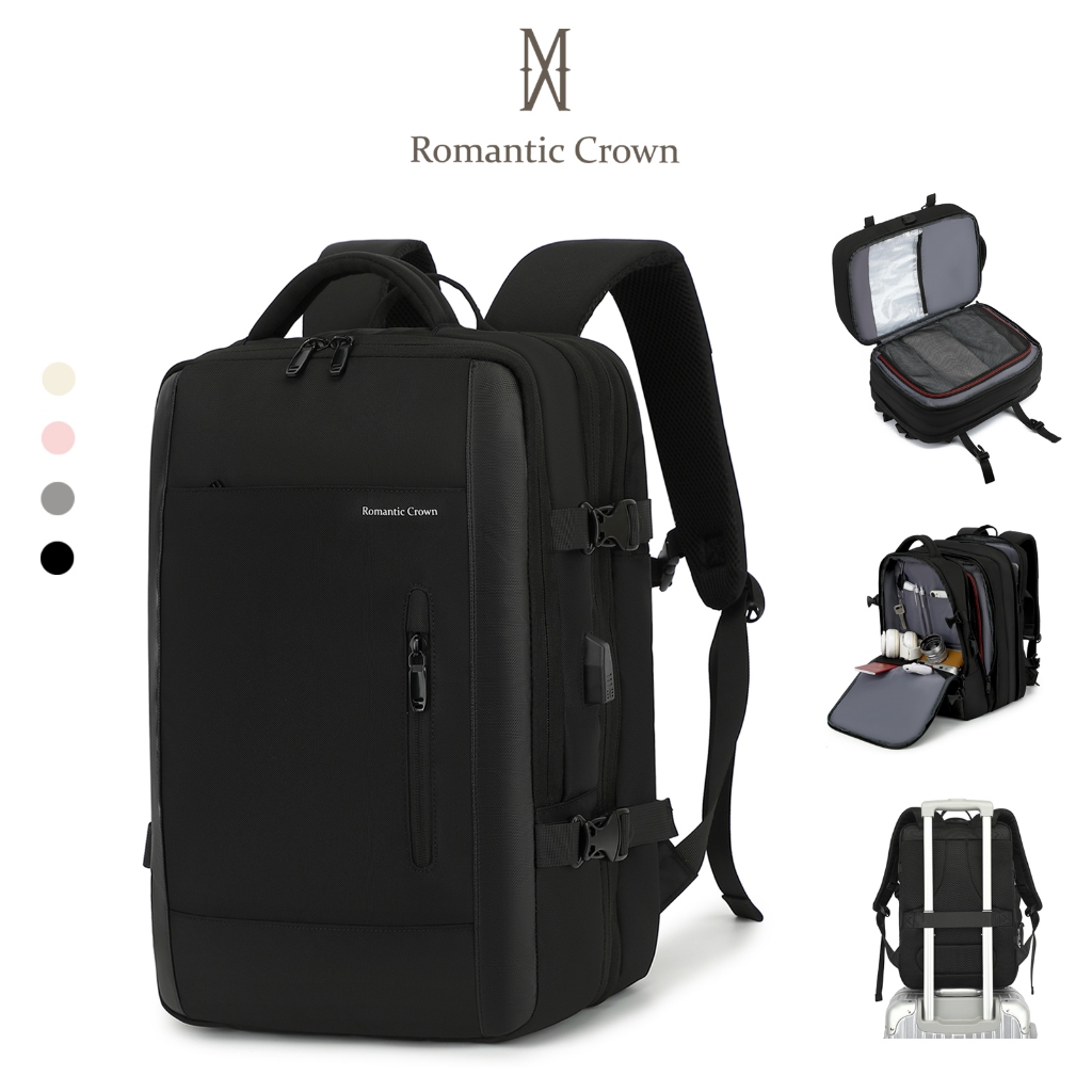 ROMANTIC CROWN Mochla de Viagem Masculino e Feminina Impermeável e Reforçada com Compartimento para Notebook