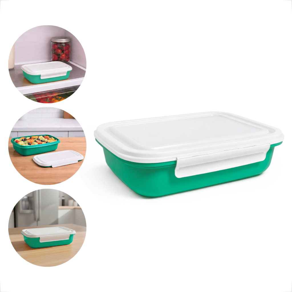 Kit Marmita Pote 500ml Plástico Reutilizável Tampa com Trava Marmita Fitness Freezer e Micro-ondas