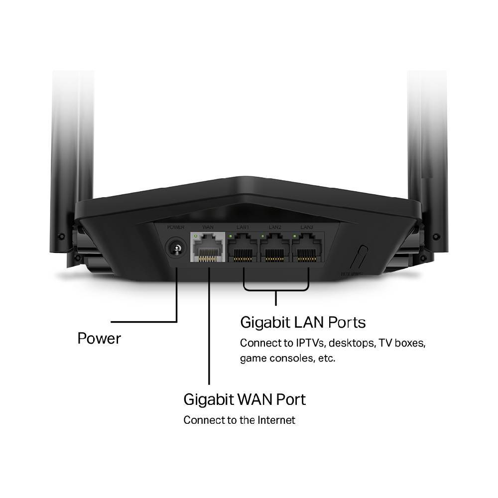 Roteador Mercusys MR80X V4 EasyMesh AX3000 Dual Band 2,4/5GHz - MR80X — imagem 2 de 2