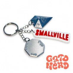 Chaveiro Triplo Cristal do conhecimento + Chave Kryptoniana | SMALLVILLE