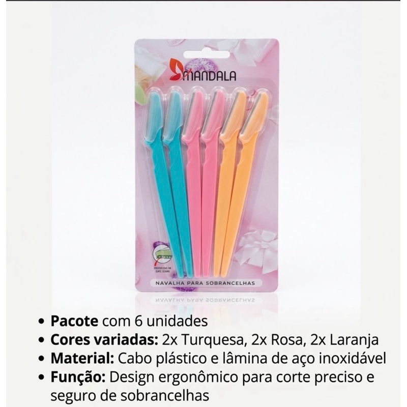 Kit Lâmina Navalha para Sobrancelhas Mandala!