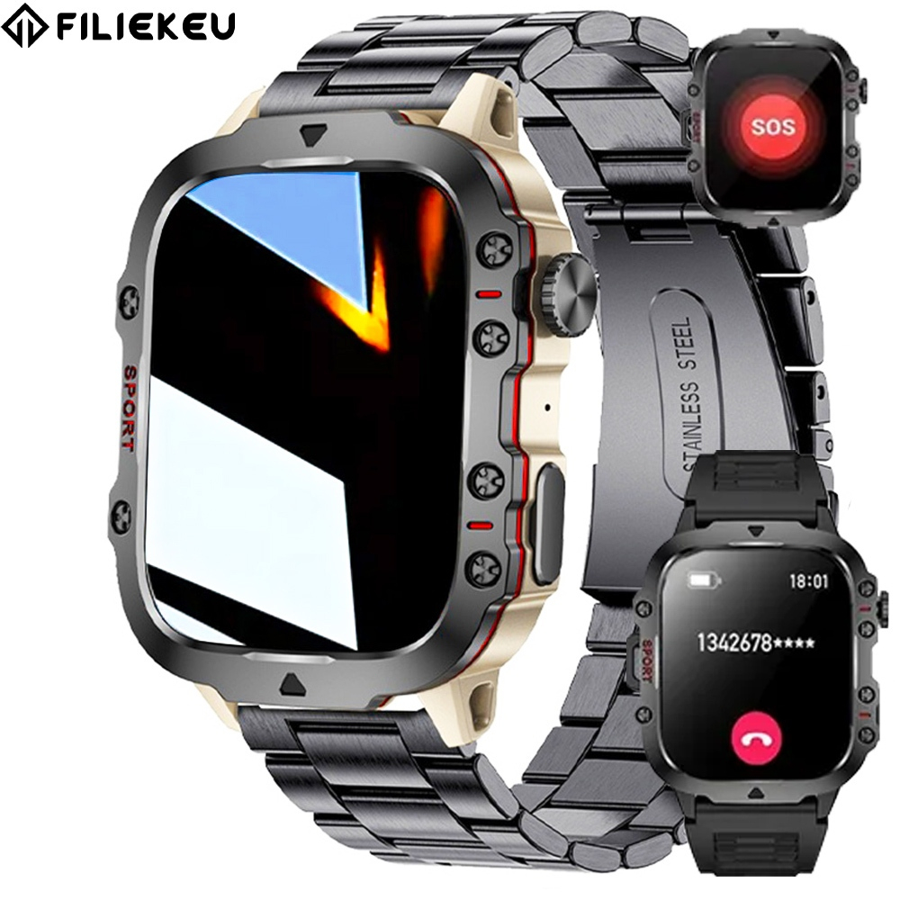 smartwatch relogio Bluetooth Monitor Cardíaco Modelo esportivo durável e à prova d'água tela IPS amplo ângulo