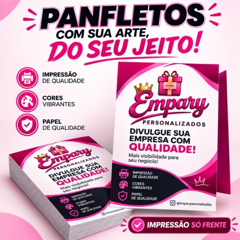 ​Panfletos Personalizados | Destaque Sua Marca | Impressão em Alta Definição | Produção Rápida
