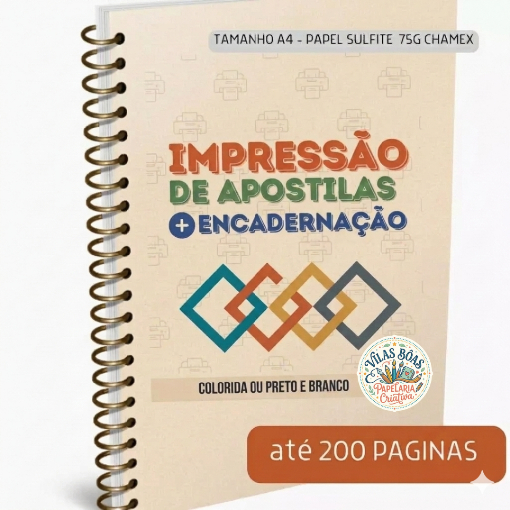 Impressão e encadernação A5 colorido