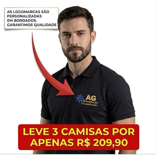 Camisa polo Uniforme com logo Bordado Personalizado no peito empresarial Fardamento Empresa