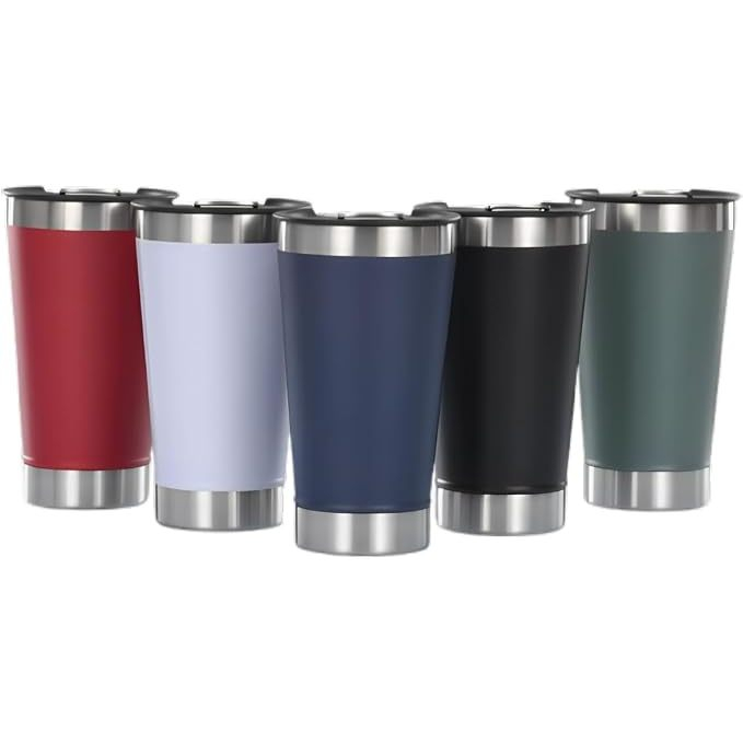 Copo Térmico Aço Inoxidável 473ML Com Parede Dupla e Isolante Térmico Para Manter a Bebida Quente e Gelada Com Abridor