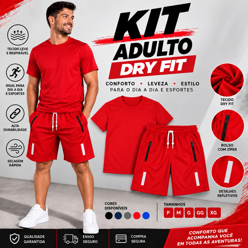 Bermuda Masculina Chimpa + Camiseta Leve e Confortável Esporte Futebol Academia Corrida