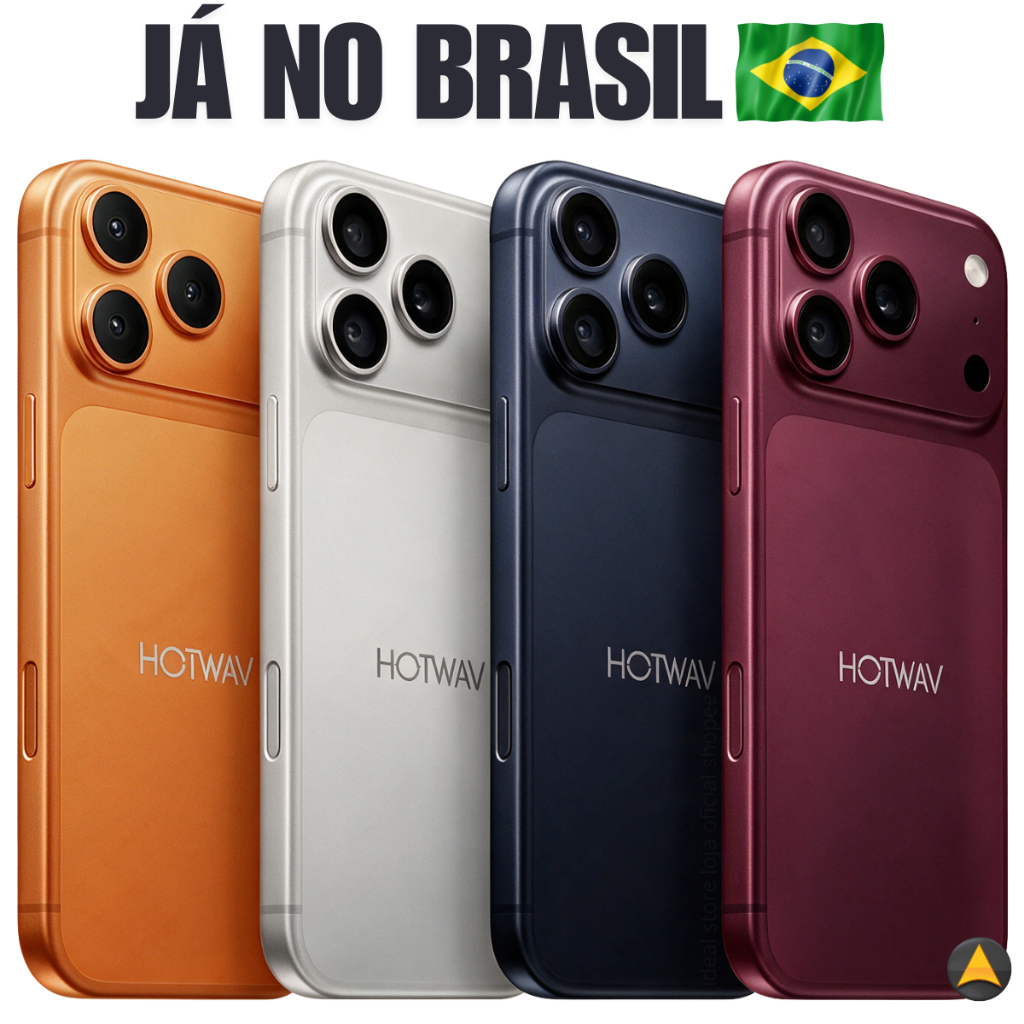 Smartphone Hotwav A18 Pro Max com NFC 4G Dual SIM Tela 6.65" 256/16GB de Ram ou 128/12GB + Capa e Película Cortesia