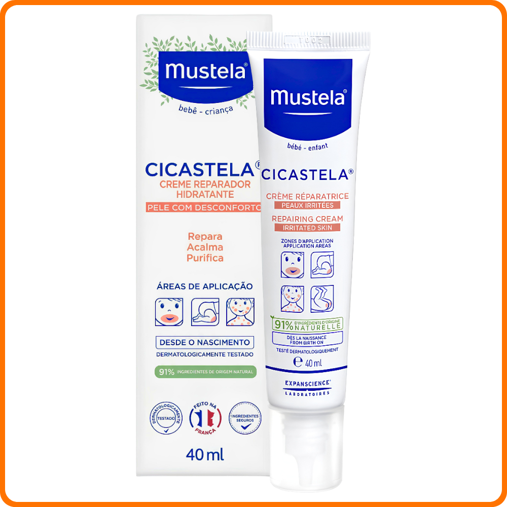 Creme Reparador Calmante e Hidratante Mustela Cicastela com 40ml