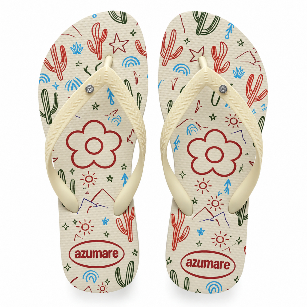AZUMARE Nova Coleção | Chinelo Feminino Estampado Super Confortável, Leve e Moderno – Tendência Verão 2026