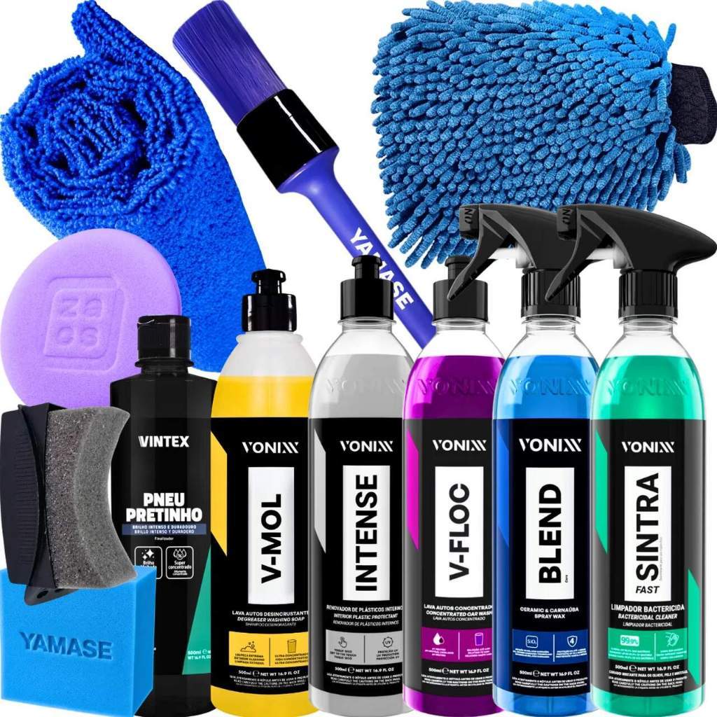 Kit Vonixx Limpeza Pesada V-Mol + Sintra + Blend + V-Floc E Acessórios