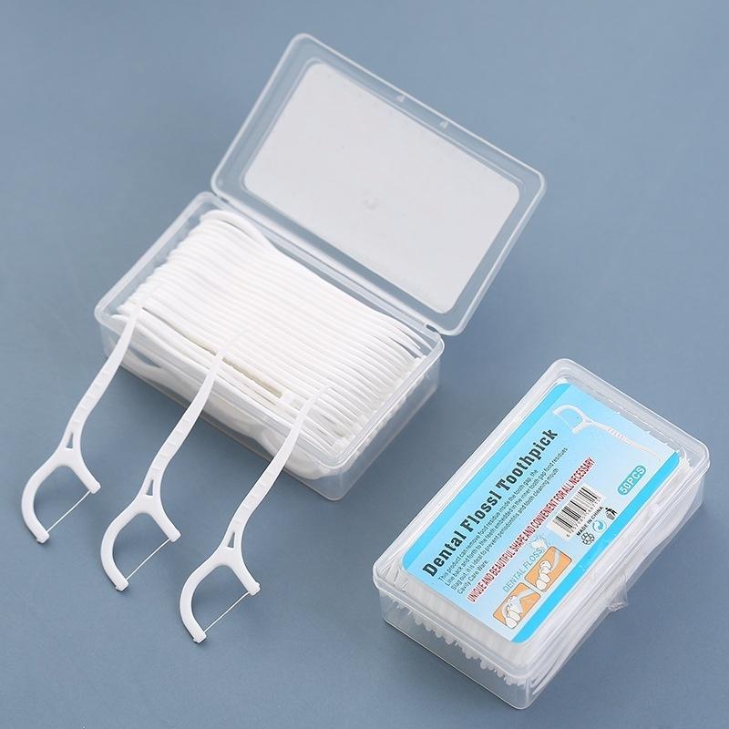 Fio Dental Picks Palitos Dentes Vara Dente Escova De Limpeza Interdental Pick Oral Higiene 50 PÇS — imagem 2 de 2