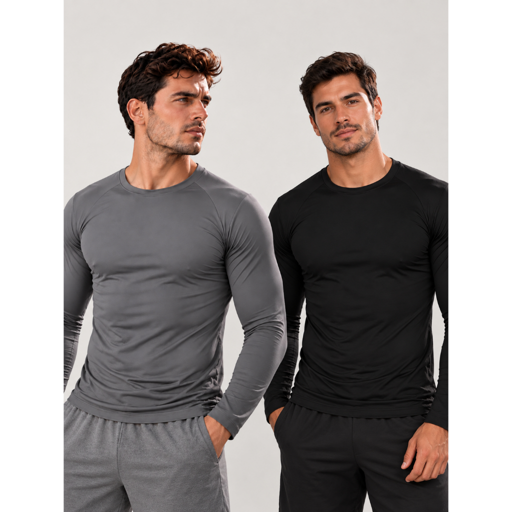 Camisa Térmica Proteção Uv 50+ Segunda Pele Camiseta Malha Fria Academia Esportes