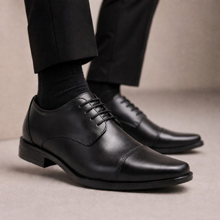 Sapato Social Masculino em Couro Sintético Estilo Executivo Conforto e Economia