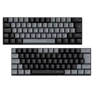 Teclado Mecânico Gamer Titorion 60% Teclado Preto Computador ABNT2 Hot Swap RGB Switch Red Brown USB
