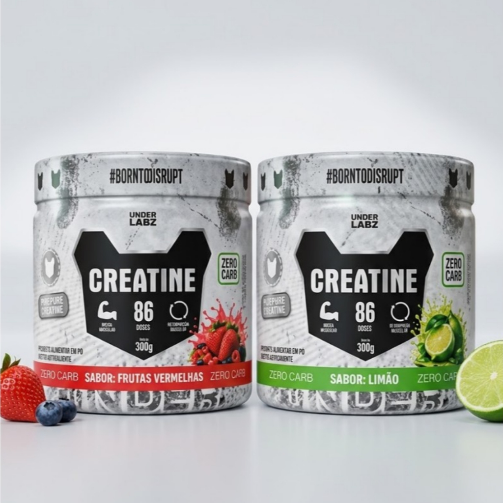 CREATINA ZERO CARB UNDER LABZ 300G SUPLEMENTO PARA FORCA E PERFORMANCE