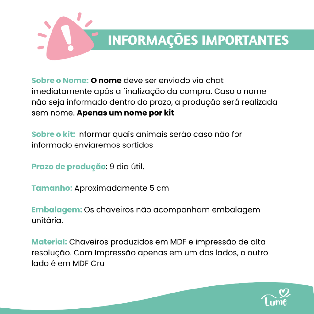 Chaveiros Personalizado Lembrancinha - Safari Com nome — imagem 2 de 2