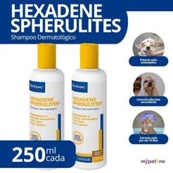 Kit 2 Shampoo Dermatológico Hexadene Spherulites - 250 mL