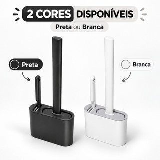 Escova De Silicone Vaso Sanitário 2 Em 1 Base De Banheiro