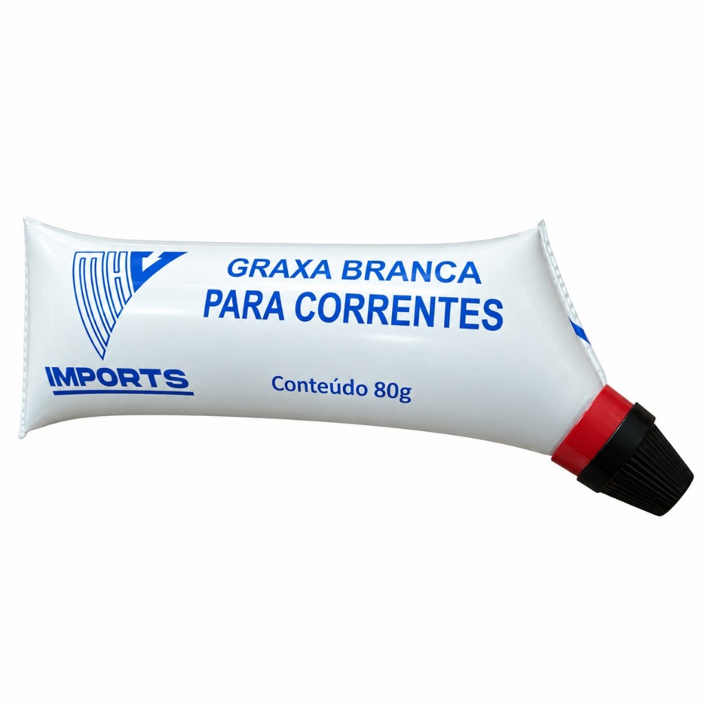 Kit 5x Graxa Lubrificante Para Corrente De Transmissão Branca Moto Bike — imagem 2 de 2