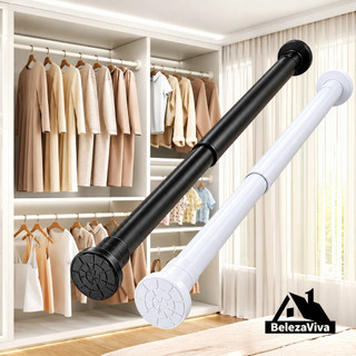 Varão Extensivel Ajustável Porta Cortina Multiuso para Box Banheiro Lavanderia e Guarda-R…