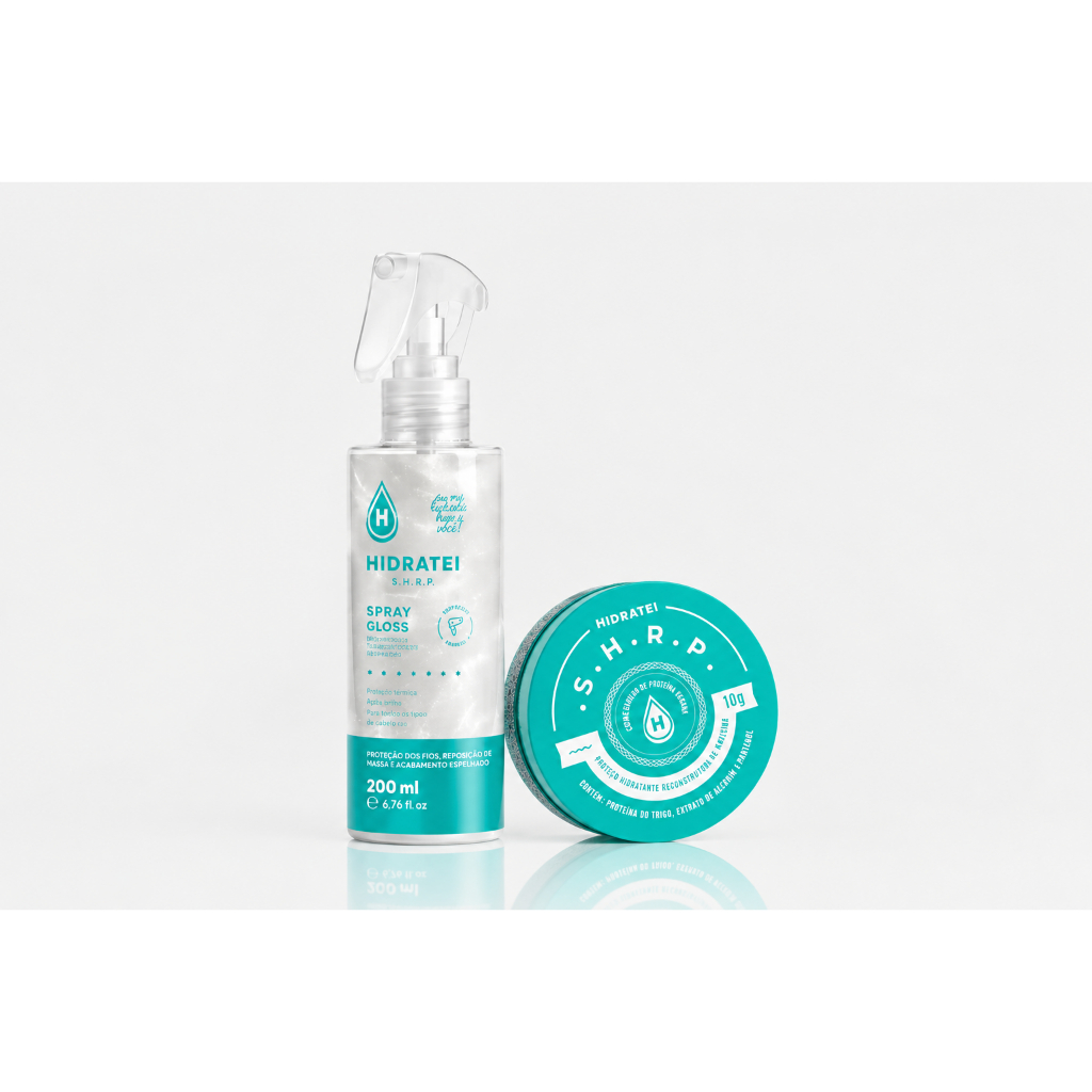 Kit Hidratei SHRP Proteína 10g + Spray Gloss 200ml