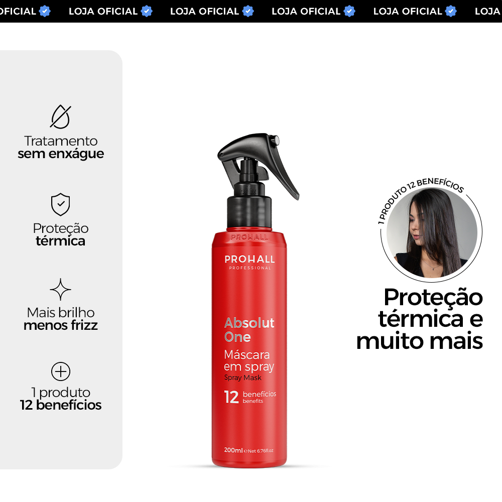 Finalizador Térmico Capilar 12 Benefícios Absolut one Prohall 200ml