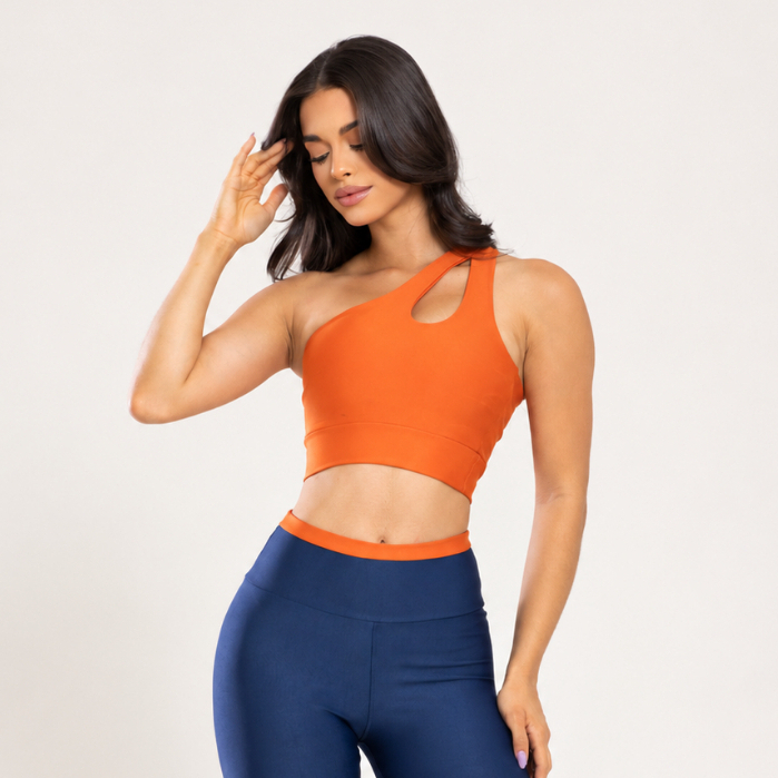 Conjunto Fitness de Academia Feminino Bicolor Calça Legging e Top Alça Zero Transparência Malhar Treino