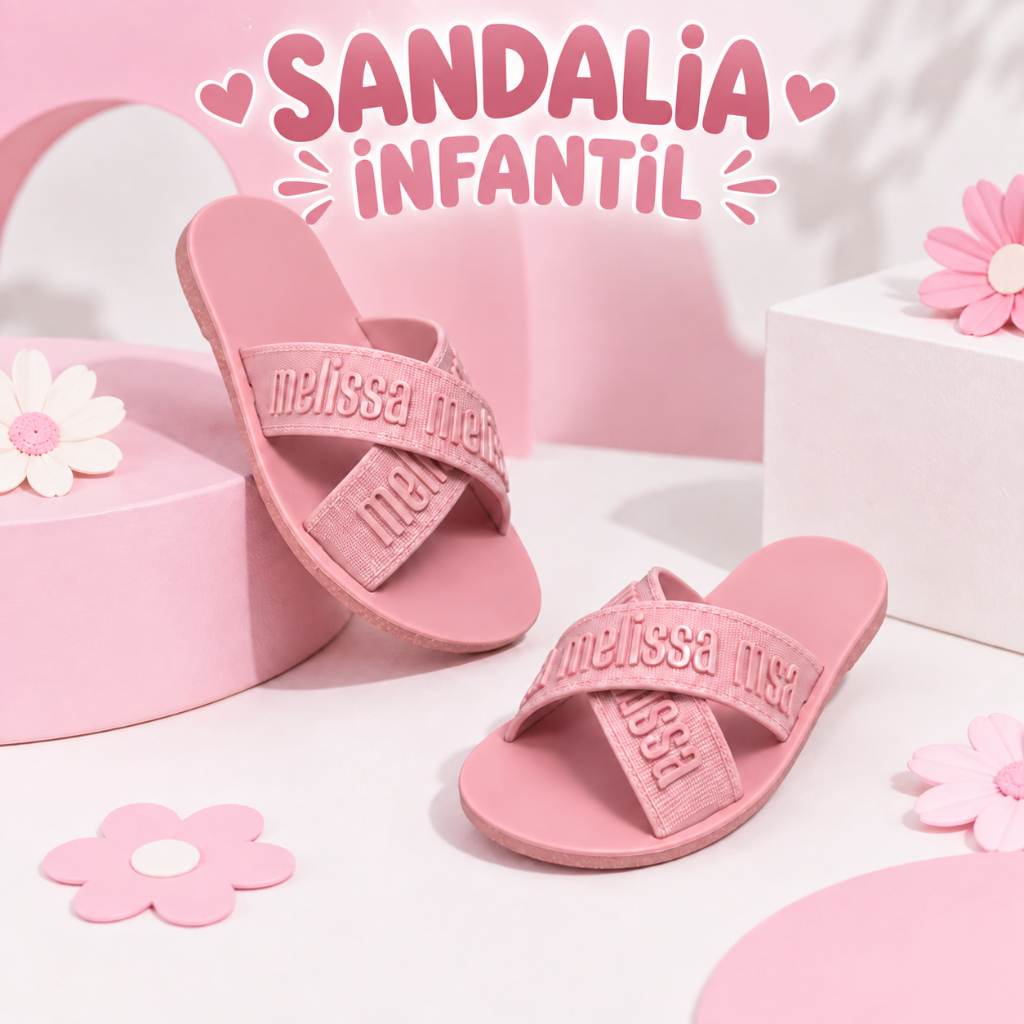 Sandália Infantil Mel Lover Feminina Slide Rasteirinha Minimalista Conforto e Estilo
