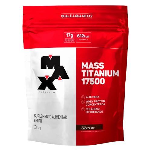 Max Titanium Hipercalórico Mass 17500 3KG - 132g Carboidratos & 17g Proteínas para Energia e Ganho de Massa Muscular