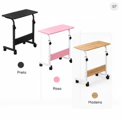 Mesa Multiuso Portàtil Notebook Com Altura Regulavel e Rodinhas Cama Sofá Ajustavel
