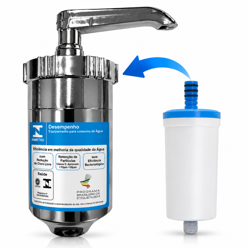 Copo Filtro Torneira + Refil Gourmet Pia Ou Parede