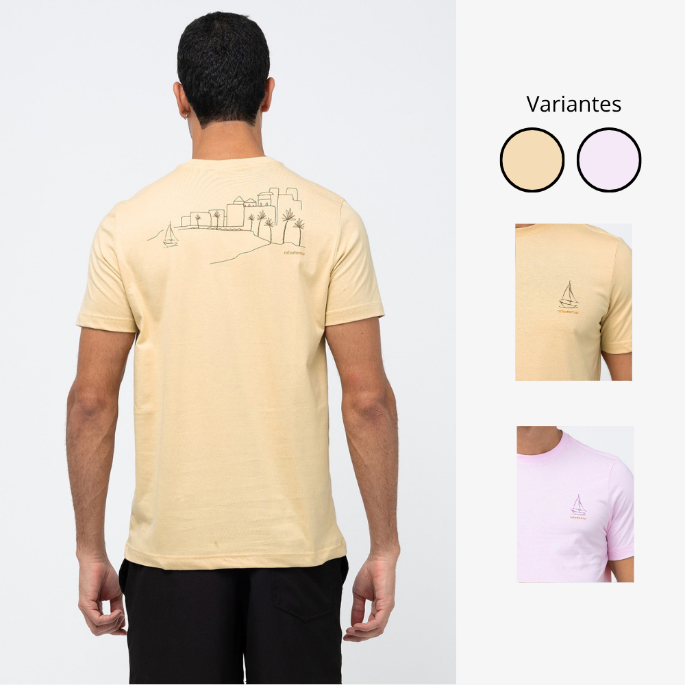 Camiseta Masculina Básica Rota do Mar 100% Algodão Estampada Confortável Macia Promoção