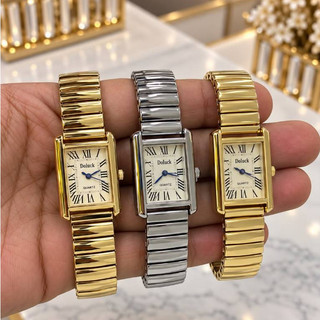Relógio Spring Barrel Com Mostrador Numeral Romano , Pulseira De Metal – Quartzo Feminino