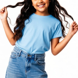 Camiseta Infantil 100% Algodão Camisa Unissex Confortável Tamanhos 2 ao 14 Dia a Dia