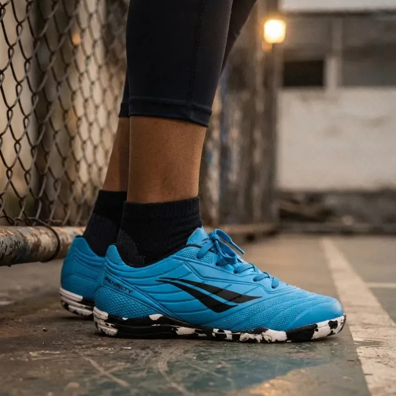 Chuteira Infantil Futsal Penalty Matis XXI Original Confortável Leve para Treino e Jogo