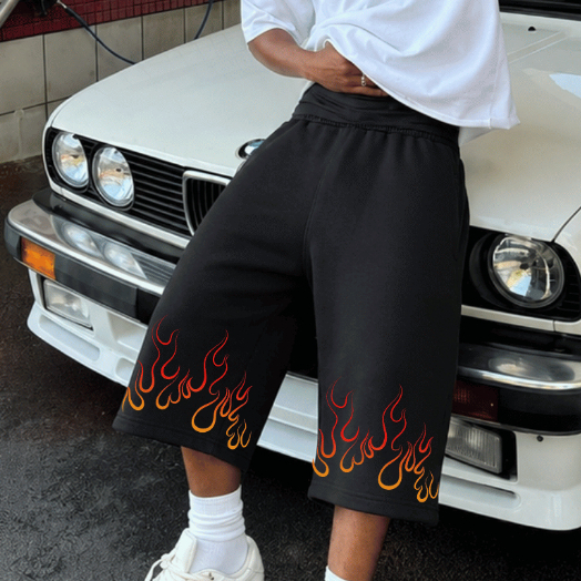Bermuda Masculina Baggy Moletom Estampa Estilo Gringo Streetwear Oversized Larga Short Casual Treino Conforto Oferta