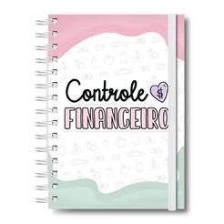 Organizador de Finanças Controle Financeiro Colorido Capa Dura Saco Canguru