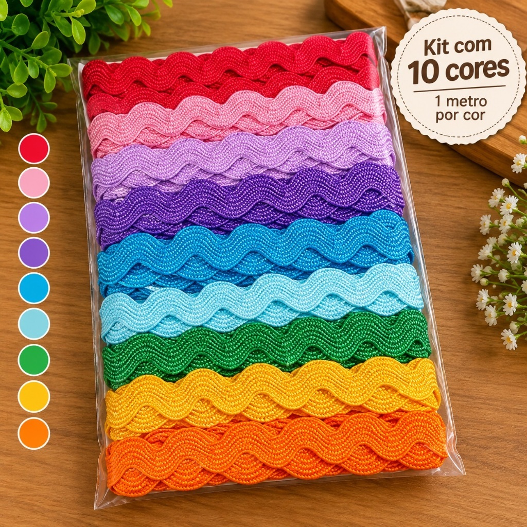 Kit Sianinha 10 cores sortidas média Princess