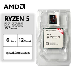 Processador AMD Ryzen 5 5500, 6-Core, 12-Threads, 3.6GHz (4.2GHz Turbo), Cache 19MB, AM4 Novo S/Caixa