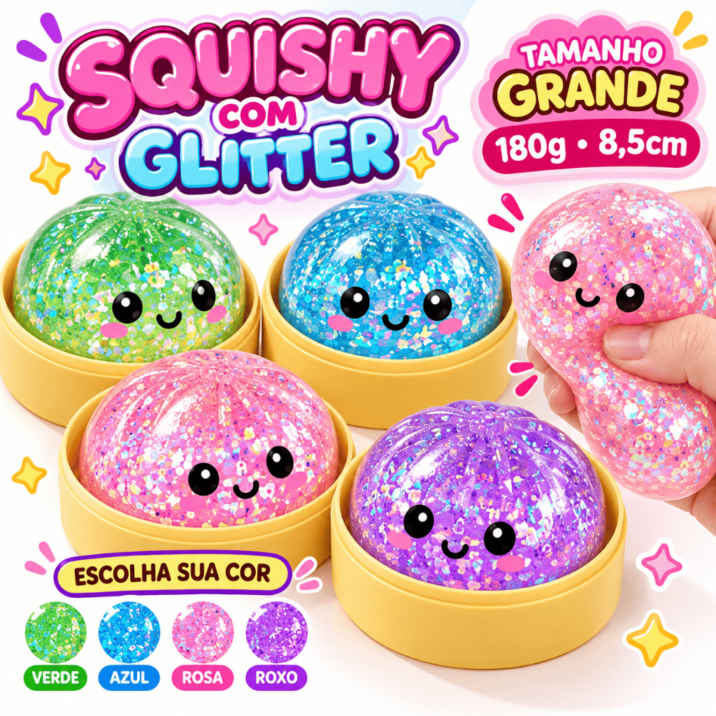 Brinquedo Squishy Grande 8,5cm Antiestresse Squishies de Apertar 180g