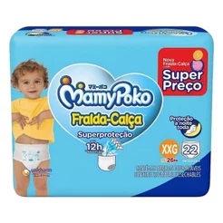 Fralda Infantil Mamypoko Calça Superproteção XXG 22 Unidades