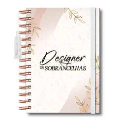 Caderneta Agendamento Designer de Sobrancelhas Caderno Agenda Design 365 Dias 30 em 30 Minutos Rosa
